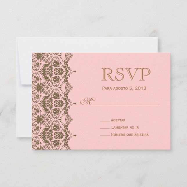 UAWG para boda en español / Wedding Rsvp Karte (Vorderseite)