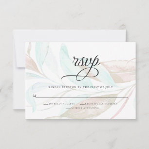 UAWG   Pastel Watercolor Minzfolien RSVP Karte