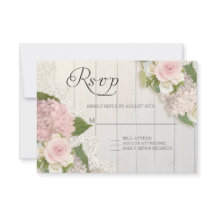 UAWG Pink Hydrangea Spitzen Holzblumen