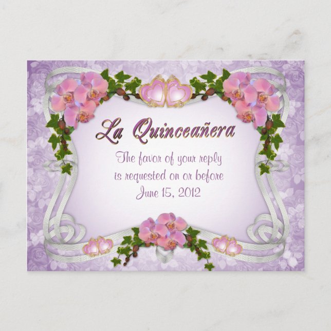 UAWG Postcard Qiuneanera Einladungspostkarte (Vorderseite)