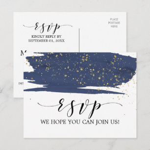 UAwg Postkarte für die Aquarellnavy und das Golden