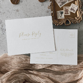 UAwg Postkarte für die Minimalistische Karte Gold