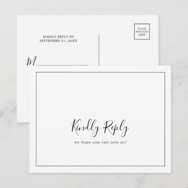 UAWG Postkarte für die Minimalistische Menüauswahl (Vorne/Hinten)