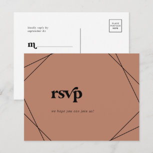 UAwg Postkarte für moderne geometrische Kupfersong