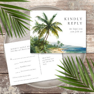 UAwg Postkarte für Wasserfarben Palm Beach Song