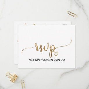 UAwg Postkarte mit einfacher Goldkalligraphie