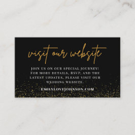 UAwg QR-Code der Black and Gold Wedding Website Begleitkarte