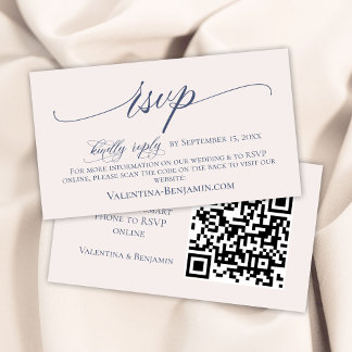 UAwg QR-Code der eleganten Hochzeitswebsite Begleitkarte