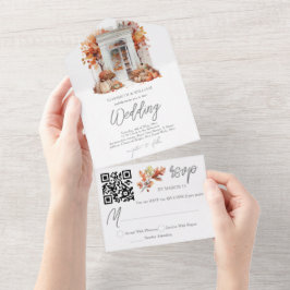 UAwg QR-Code für Herbsthochzeiten All In One Einladung