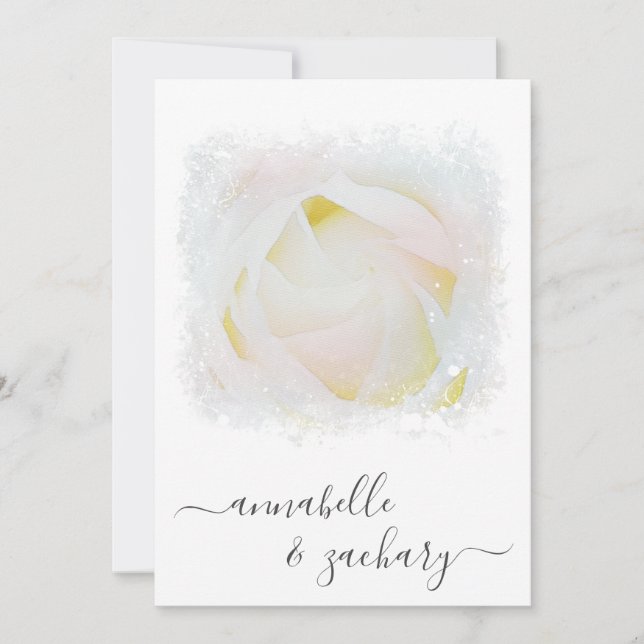 *~* UAWG - QR-Code Rose AR8 Wedding Invita Einladung (Vorderseite)