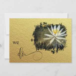 *~* UAWG QR Gold WIR TUN Blumenmuster AR15 WEDDING Einladung