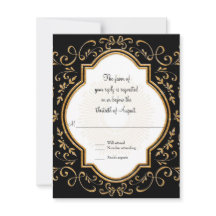 UAWG Quatrefolie Rahmen Swirl Gold Glitzer