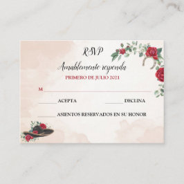 UAWG QUINCEANERA Mariachi Charra Watercolor Visitenkarte