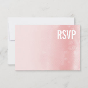UAWG REPLY CARD :: ombre watercolor coral RSVP Karte
