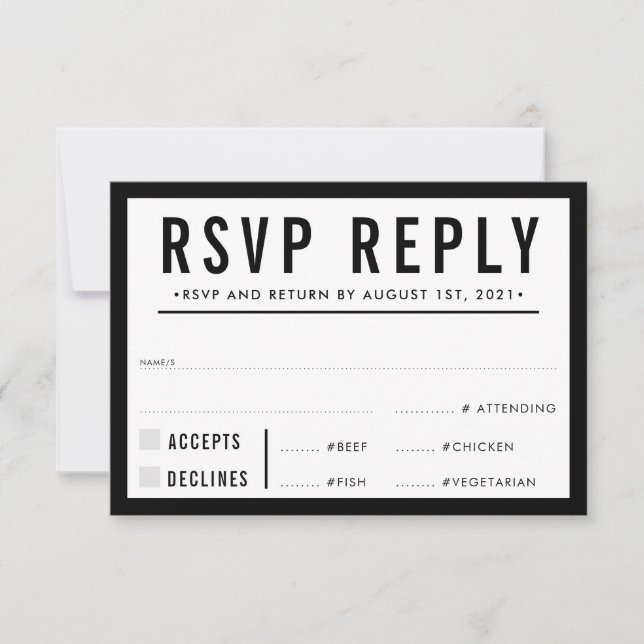 UAWG REPLY REPONSE RSVP KARTE (Vorderseite)