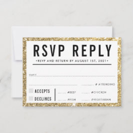 UAWG REPLY REPONY Glitzer RSVP Karte