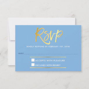 UAWG REPONSE Imitat Goldblume RSVP Karte