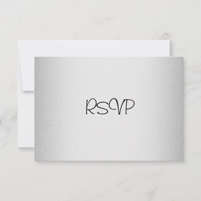 UAWG Response Card Ereignisse Elegantes Lichtsilbe RSVP Karte (Vorderseite)