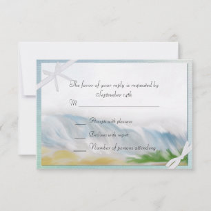 UAwg Response Card für die Beach Dune Romance RSVP Karte