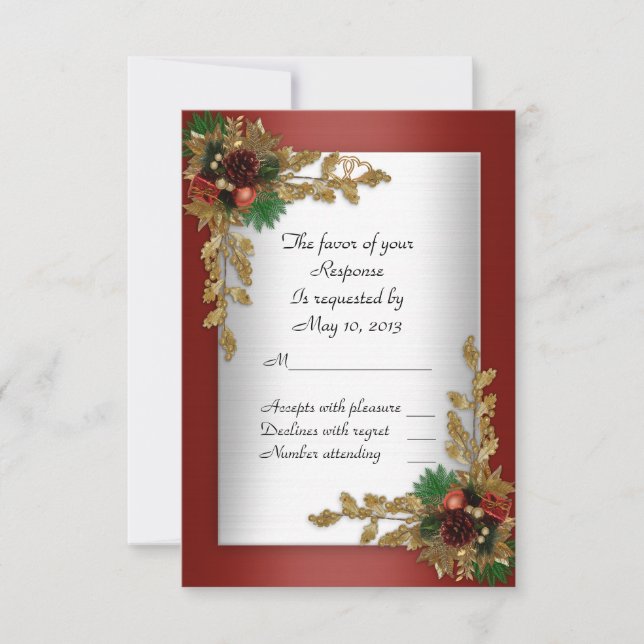 UAWG Response Card Hochzeit RSVP Karte (Vorderseite)