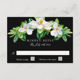 UAWG Response Card MODERN Typografie Magnolia RSVP Karte