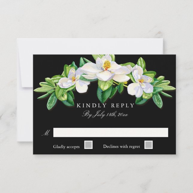 UAWG Response Card MODERN Typografie Magnolia RSVP Karte (Vorderseite)