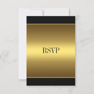 UAWG Response Card Schwarze Gold Alle Veranstaltun RSVP Karte