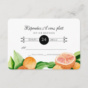 UAWG Response Citrus Orange Kumquat Lemon Einfach RSVP Karte