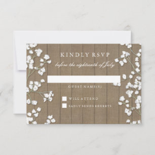 UAWG Response Country Gipskraut Blumenkranz RSVP Karte