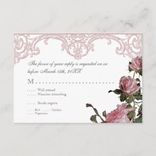 UAWG Response Einladende Karte - Trellis Rose Vint