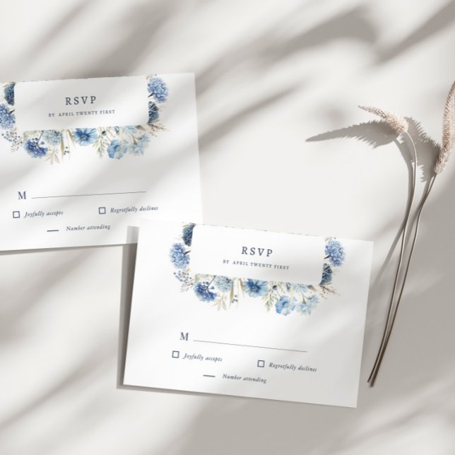 UAwg Response-Karte für die blaue Wildblume RSVP Karte (Von Creator hochgeladen)