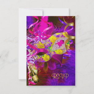 UAWG Response Masken Champagner Gelb RSVP Karte