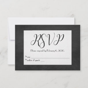 UAWG-Schalkboard-Hochzeit RSVP Karte