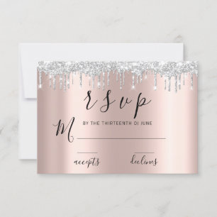 UAWG Schwarz-weiße Rose Silver Gay Tropfen RSVP Karte
