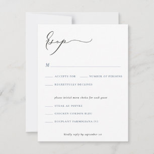 UAWG Script Classic UAWG Insert Card RSVP Karte