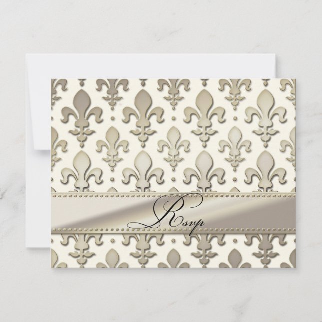 UAWG Silver Wedding Jubiläum, Lilie RSVP Karte (Vorderseite)