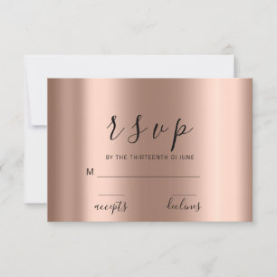 UAWG Skinny Schwarz-weiße Rose Florals Minimalismu RSVP Karte