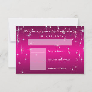 UAWG Star Lights in Metallischem Hot Pink - UAWG RSVP Karte