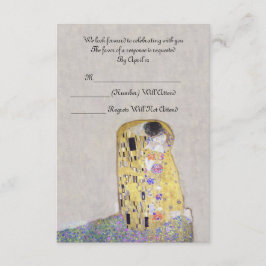UAWG "The Kiss" Klimt Jugendstil-Hochzeit Einladung