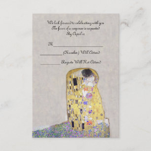 UAWG "The Kiss" Klimt Jugendstil-Hochzeit Einladung