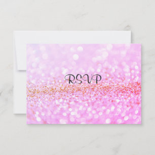 UAWG to match laden rosa Funkeln Staunen ein RSVP Karte