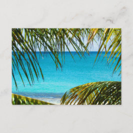 UAWG Tropical Beach gerahmt mit Palmfronten RSVP Karte