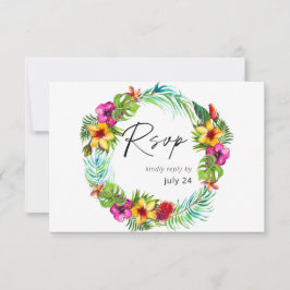 UAwg tropische Flora RSVP Karte