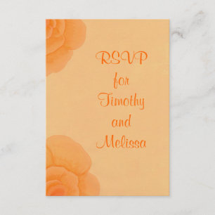 UAWG, verblasste Orangefarbene Rose RSVP Karte