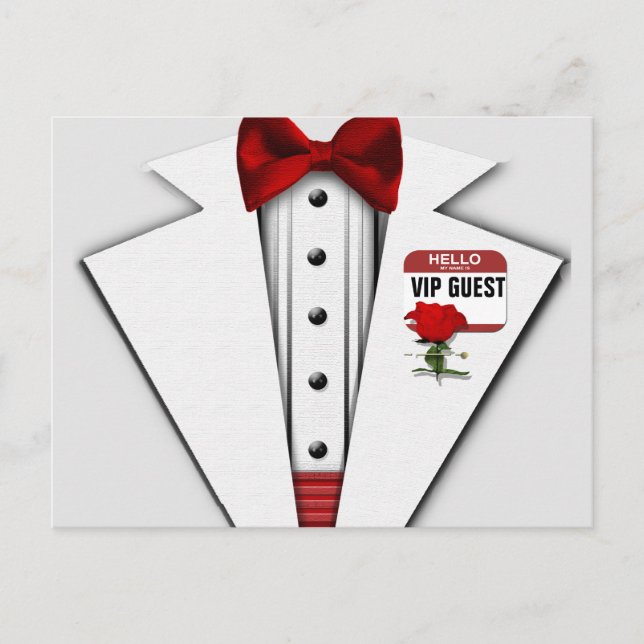 UAWG | VIP TUXEDO EINLADUNGSPOSTKARTE (Vorderseite)