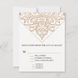 UAWG w Menü-auserlesene elegante formale moderne RSVP Karte