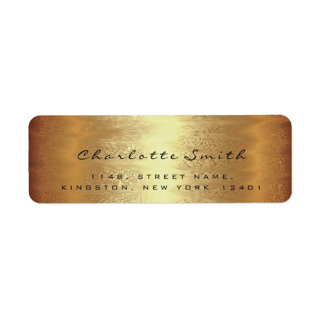 UAWG Warm Gold Blush Rücksendeadressen-Aufkleber (Vorne)