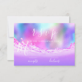 UAWG Waves Tropical Ocean Aqua Pink Pasta RSVP Karte