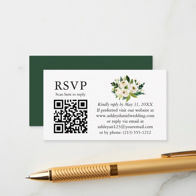 UAwg Wedding Begleitkarte (Vorderseite/Rückseite Beispiel)