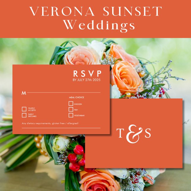 UAWG Wedding Enclosure Verona Sunset Orange Einladung (Von Creator hochgeladen)